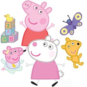 STAR CUTOUTS SC4866 Peppa Pig, Baby Evie and Suzy Sheep Wall Decoration Pack Cardboard Cutouts Height 44cm STAR CUTOUTS SC4866 Peppa Pig, Baby Evie and Suzy Sheep Wall Decoration Pack Cardboard Cutouts Height 44cm