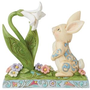 Enesco Heartwood Creek by Jim Shore Bunny With Lily Figurine Enesco Heartwood Creek by Jim Shore Bunny With Lily Figurine