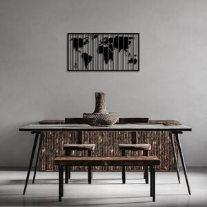 Hanah Home Stylish Black Decorative Metal Wall Accessory, 37 x 70 cm, 100% Metal, 1.5 mm Thickness, Perfect for Modern Home Decor & Unique Wall Art Hanah Home Stylish Black Decorative Metal Wall Accessory, 37 x 70 cm, 100% Metal, 1.5 mm Thickness, Perfect for Modern Home Decor & Unique Wall Art