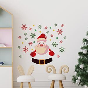 WALPLUS Christmas Wall Stickers 70x90cm – Cute Santa & Colourful Snowflakes Decals – Removable Window Clings & Wall Art for Living Room, Bedroom, DIY Holiday Decor & Gifts WALPLUS Christmas Wall Stickers 70x90cm – Cute Santa & Colourful Snowflakes Decals – Removable Window Clings & Wall Art for Living Room, Bedroom, DIY Holiday Decor & Gifts