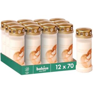 BOLSIUS Grave Light White Set of 12 Length Burning Time 70 Hours Funeral Candle & Memorial Candles Permanent Burner with Motif Heart Unscented Without Palm Oil No. 6, 17 cm BOLSIUS Grave Light White Set of 12 Length Burning Time 70 Hours Funeral Candle & Memorial Candles Permanent Burner with Motif Heart Unscented Without Palm Oil No. 6, 17 cm
