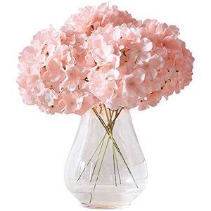 Kislohum Artificial Hydrangea Flowers Blush Heads 10 Fake Hydrangea Silk Flowers for Wedding Centerpieces Bouquets DIY Floral Decor Home Decoration with Stems(VASE NOT Included) Kislohum Artificial Hydrangea Flowers Blush Heads 10 Fake Hydrangea Silk Flowers for Wedding Centerpieces Bouquets DIY Floral Decor Home Decoration with Stems(VASE NOT Included)