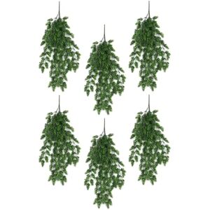 Leaf Artificial Hanging Plants Multipacks Fire Resistant UV Resistant, 6 X 128 Clustered Fern Leaf Artificial Hanging Plants Multipacks Fire Resistant UV Resistant, 6 X 128 Clustered Fern