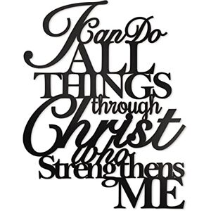 Vivegate I Can Do All Things Through Christ Metal Wall Art, 17"X13" Philippians 4 13 Christ Home Decor I Can Do All Things Through Christ Who Strengthens Me Religious Scripture Vivegate I Can Do All Things Through Christ Metal Wall Art, 17"X13" Philippians 4 13 Christ Home Decor I Can Do All Things Through Christ Who Strengthens Me Religious Scripture