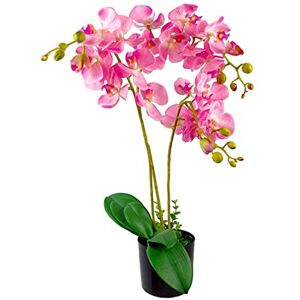Leaf Design UK Realistic Artificial Orchid Flower Display in Pot, 60cm Light Pink Leaf Design UK Realistic Artificial Orchid Flower Display in Pot, 60cm Light Pink