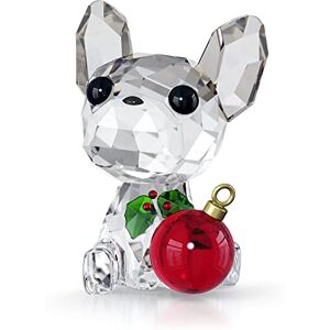 Swarovski French Bulldog Ornament, Coloured Crystals Figurine, from the Holiday Cheers Collection Swarovski French Bulldog Ornament, Coloured Crystals Figurine, from the Holiday Cheers Collection