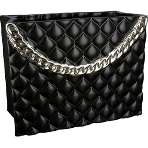 GILDE Vase Paris Ceramic Black Handbag Shape Height 25.5 cm Decoration Home Accessory Gift Idea Interior Decoration GILDE Vase Paris Ceramic Black Handbag Shape Height 25.5 cm Decoration Home Accessory Gift Idea Interior Decoration