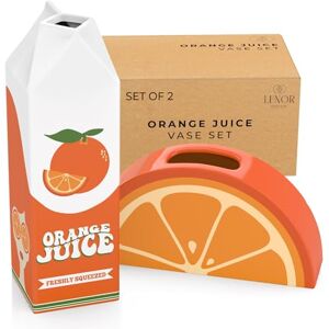 Lenor Decor Orange Juice Vase Set Ceramic Carton and Sliced Orange Vases for Flowers. Funky Home Decor. Colorful Vintage Retro Weird Eclectic Groovy Cool Kawaii Room Decor Lenor Decor Orange Juice Vase Set Ceramic Carton and Sliced Orange Vases for Flowers. Funky Home Decor. Colorful Vintage Retro Weird Eclectic Groovy Cool Kawaii Room Decor