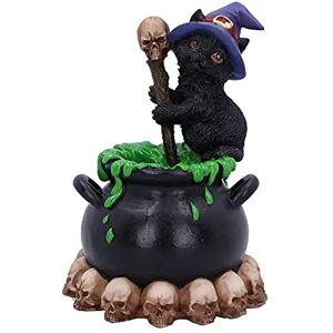 Nemesis Now Spook Witches Familiar Black Cat and Bubbling Cauldron Figurine,12cm Nemesis Now Spook Witches Familiar Black Cat and Bubbling Cauldron Figurine,12cm