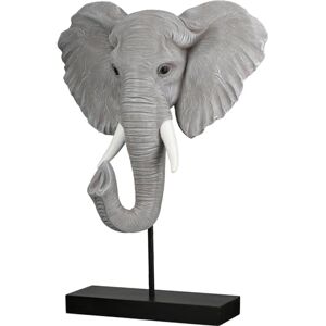 GILDE Decorative Sculpture, Resin, Gray, Höhe 42 cm GILDE Decorative Sculpture, Resin, Gray, Höhe 42 cm