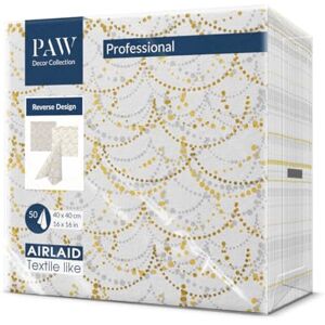 PAW Decor Collection Paw Airlaid Napkins Fabric-Like (40 x 40 cm) I Pack of 50 I Ideal for Wedding, Christening, Communion, Birthday I Table Decoration Back Pattern Festive Garland I Reverse Festive Garland PAW Decor Collection Paw Airlaid Napkins Fabric-Like (40 x 40 cm) I Pack of 50 I Ideal for Wedding, Christening, Communion, Birthday I Table Decoration Back Pattern Festive Garland I Reverse Festive Garland