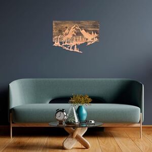 Wallity Elegant Decorative Wooden Wall Accessory, 38 x 58 cm, 50% Real Wood (3 cm) & Metal (1.5 mm), Unique Walnut & Copper Finish, Perfect for Home Décor Wallity Elegant Decorative Wooden Wall Accessory, 38 x 58 cm, 50% Real Wood (3 cm) & Metal (1.5 mm), Unique Walnut & Copper Finish, Perfect for Home Décor