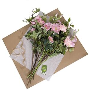 GreenBrokers Fully Bloomed Artificial Pink Flower Bouquet with Roses, Hellebores Elderflower, Berries & Greenery Perfect for wedding, home décor, office & table centrepieces GreenBrokers Fully Bloomed Artificial Pink Flower Bouquet with Roses, Hellebores Elderflower, Berries & Greenery Perfect for wedding, home décor, office & table centrepieces