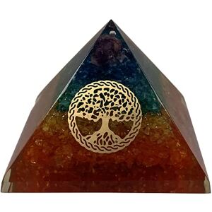VIE Naturals Chakra Orgone Tree of Life Pyramid, 7.5cm VIE Naturals Chakra Orgone Tree of Life Pyramid, 7.5cm