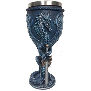 Nemesis Now Ruth Thompson Sea Blade Blue Water Dragon Goblet Glass, One Size Nemesis Now Ruth Thompson Sea Blade Blue Water Dragon Goblet Glass, One Size