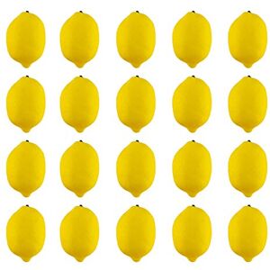 JEDFORE Artificial Lemons Simulation Lifelike Small Lemons Fake Fruit for Home Kitchen Wedding Party Decoration Photography 20pcs Set (Yellow) JEDFORE Artificial Lemons Simulation Lifelike Small Lemons Fake Fruit for Home Kitchen Wedding Party Decoration Photography 20pcs Set (Yellow)