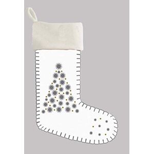 Soleil d'ocre 000285 Christmas Stocking, Cotton, White, 35 x 45 cm Soleil d'ocre 000285 Christmas Stocking, Cotton, White, 35 x 45 cm
