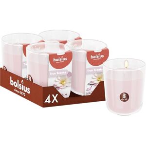 BOLSIUS Magnolie Pink Set of 4 Scented Candles 3.8″ × 3.3″ Burn time: 45 Hours with Natural extracts Natural Vegetable Wax Palm Oil Free BOLSIUS Magnolie Pink Set of 4 Scented Candles 3.8″ × 3.3″ Burn time: 45 Hours with Natural extracts Natural Vegetable Wax Palm Oil Free