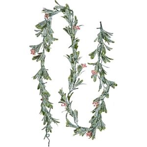 VEVOR Christmas Garland, 6.6-FT Realistic Greenery Decorated with Vines, Olive Leaves, and Berries, Evergreen Faux Garlands with Light String for Indoor Outdoor Xmas Decoration on Mantel Fireplace VEVOR Christmas Garland, 6.6-FT Realistic Greenery Decorated with Vines, Olive Leaves, and Berries, Evergreen Faux Garlands with Light String for Indoor Outdoor Xmas Decoration on Mantel Fireplace