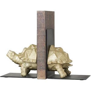 CosmoLiving by Cosmopolitan Coastal Polystone Turtle Bookends, Set of 2 PR 5"W, 6"H, Brass CosmoLiving by Cosmopolitan Coastal Polystone Turtle Bookends, Set of 2 PR 5"W, 6"H, Brass