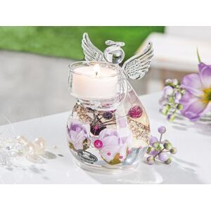 AlexandreHouse Pack of 4 Dreamlight, Tealight Candle Holder, Angel Petit Medium, Glass, Purple, PU 4, H. 12 cm, D. 8 cm AlexandreHouse Pack of 4 Dreamlight, Tealight Candle Holder, Angel Petit Medium, Glass, Purple, PU 4, H. 12 cm, D. 8 cm