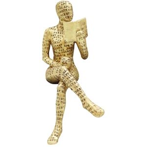 Dnoifne Gold Reading Women Figurine, Thinker Statue for Home Decoration, Resin Modern Abstract Aesthetic Sculptures, Small Art Golden Statue for Shelf Living Room Dining Room Office Desktop Coffee Table Dnoifne Gold Reading Women Figurine, Thinker Statue for Home Decoration, Resin Modern Abstract Aesthetic Sculptures, Small Art Golden Statue for Shelf Living Room Dining Room Office Desktop Coffee Table