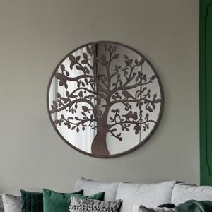 MirrorOutlet The Chelsea Rustic Metal Round Shaped Window Decorative Wall Mirror 32" X 32" (80CM X 80CM) With Tree Décor MirrorOutlet The Chelsea Rustic Metal Round Shaped Window Decorative Wall Mirror 32" X 32" (80CM X 80CM) With Tree Décor