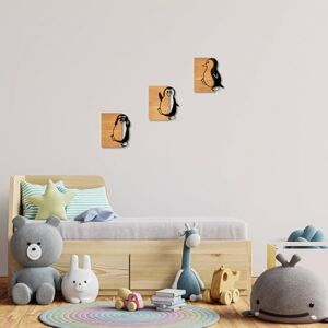 Wallity Decorative Wooden Wall Accessory, Black & Walnut, 21-22 x 3 x 25 cm, 50% Wood (3 cm) & 50% Metal (1 mm), Stylish Wall Art for Home Decor Wallity Decorative Wooden Wall Accessory, Black & Walnut, 21-22 x 3 x 25 cm, 50% Wood (3 cm) & 50% Metal (1 mm), Stylish Wall Art for Home Decor