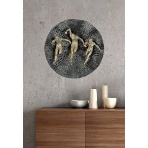 GILDE Runners Wall Object Resin Matt Black Metallic Look 13 x 39 x 39 cm GILDE Runners Wall Object Resin Matt Black Metallic Look 13 x 39 x 39 cm