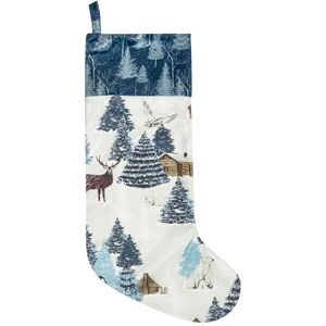 furn. Arcticus Printed Velvet Xmas Stocking, Multicolour, 29 x 27cm furn. Arcticus Printed Velvet Xmas Stocking, Multicolour, 29 x 27cm