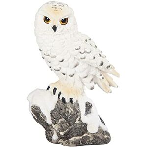 ICE ARMOR 5" H Snowy Owl Standing on Rock Statue Wild Animal Decoration Figurine Office Desk/Home/Living Room/Table Decor, Perfect House Warming Gifts for New Home ICE ARMOR 5" H Snowy Owl Standing on Rock Statue Wild Animal Decoration Figurine Office Desk/Home/Living Room/Table Decor, Perfect House Warming Gifts for New Home