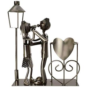 Michel Toys Dance Couple Bottle Holder with Lantern for Tea Light Candle, Metal, Silver Michel Toys Dance Couple Bottle Holder with Lantern for Tea Light Candle, Metal, Silver