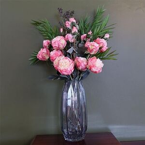 Leaf Design Artificial Flower Display with Vase Leaf Design Artificial Flower Display with Vase