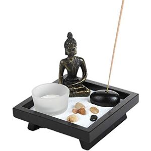 London Boutique Japanese Zen Garden Kit Thai Sitting Buddha Ornament Statue Candle Holders Natural Stone Rattan Incense Gift Set (Sitting Budha HD38) London Boutique Japanese Zen Garden Kit Thai Sitting Buddha Ornament Statue Candle Holders Natural Stone Rattan Incense Gift Set (Sitting Budha HD38)