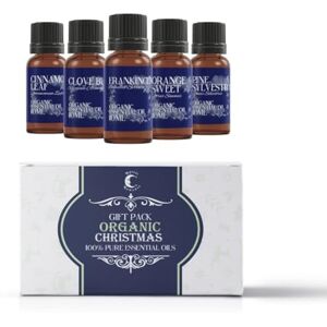 Mystic Moments Organic Christmas Essential Oil Gift Starter Pack 5x10ml Cinnamon Leaf, Clove Bud, Frankincense, Orange Sweet, Pine Sylvestra Perfect as a Gift Mystic Moments Organic Christmas Essential Oil Gift Starter Pack 5x10ml Cinnamon Leaf, Clove Bud, Frankincense, Orange Sweet, Pine Sylvestra Perfect as a Gift