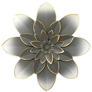 Picfarce Grey Metal Flower Wall Art Decor, 9.5“ Rustic Modern Floral Sculpture, Distressed Iron Wall Hanging Home Decoration Accent Artworks for Indoor Kitchen Bedroom Living Room Office Outdoor Garden Patio Picfarce Grey Metal Flower Wall Art Decor, 9.5“ Rustic Modern Floral Sculpture, Distressed Iron Wall Hanging Home Decoration Accent Artworks for Indoor Kitchen Bedroom Living Room Office Outdoor Garden Patio