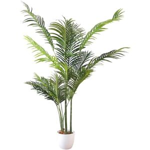 Leaf Large Artificial Tree, 160cm Areca Palm White Pot, 160 cm Leaf Large Artificial Tree, 160cm Areca Palm White Pot, 160 cm