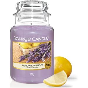 Yankee Candle Scented Candle Lemon Lavender Large Jar Long Burning Candles: up to 150 Hours Perfect Gifts for Women Yankee Candle Scented Candle Lemon Lavender Large Jar Long Burning Candles: up to 150 Hours Perfect Gifts for Women