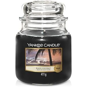 Yankee Candle Scented Candle Black Coconut Medium Jar Candle Burn Time: Up to 75 Hours Yankee Candle Scented Candle Black Coconut Medium Jar Candle Burn Time: Up to 75 Hours