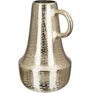 GILDE Lola Aluminium Vase Gold Waterproof Coarse Surface Height 30 cm x Diameter 19 cm GILDE Lola Aluminium Vase Gold Waterproof Coarse Surface Height 30 cm x Diameter 19 cm