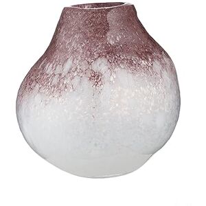 GILDE GLAS art Decorative Vase Flower Vase Dyed Glass Decorative Living Room Autumn Gift for Women Decoration Christmas Birthday Colour: White Brown Diameter 15 cm Height 23 cm GILDE GLAS art Decorative Vase Flower Vase Dyed Glass Decorative Living Room Autumn Gift for Women Decoration Christmas Birthday Colour: White Brown Diameter 15 cm Height 23 cm