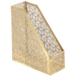 Deco 79 Magazine Holder, Iron, Gold, S Size Deco 79 Magazine Holder, Iron, Gold, S Size