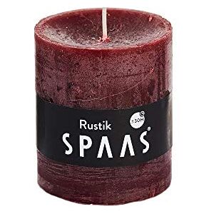 Spaas 8 Rustic Unscented Pillar Candles 68/80 mm, 30 Hours, Wine Red Spaas 8 Rustic Unscented Pillar Candles 68/80 mm, 30 Hours, Wine Red