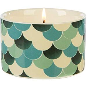 Wax Lyrical Fired Earth Medium Ceramic Candle, Green Tea & Bergamot, Up to 26 Hour Burn time, White Wax Lyrical Fired Earth Medium Ceramic Candle, Green Tea & Bergamot, Up to 26 Hour Burn time, White