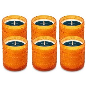 Spaas 6X Unscented Candle in Marrakesh Glass, ±55h, Orange Spaas 6X Unscented Candle in Marrakesh Glass, ±55h, Orange