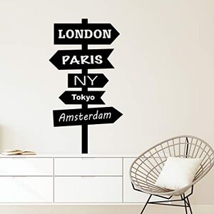 Ambiance Sticker s Wall Sticker City Sign 100 x 55 cm Black Ambiance Sticker s Wall Sticker City Sign 100 x 55 cm Black