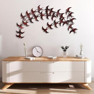 Hanah Home Handmade Decorative Metal Wall Accessory, 75 x 136 cm, 100% Metal (1.5 mm), Unique Red & Black Design, Perfect for Home Decor & Art Display Hanah Home Handmade Decorative Metal Wall Accessory, 75 x 136 cm, 100% Metal (1.5 mm), Unique Red & Black Design, Perfect for Home Decor & Art Display