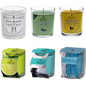 Price's Patent Candles Prices Fresh Air Scented Glass Candle Jar Bundle Includes Open Window, Chefs, Household, Spa Moments, Lime & Basil, Summer Escape 150+ Burn Time, Orange,Violet Price's Patent Candles Prices Fresh Air Scented Glass Candle Jar Bundle Includes Open Window, Chefs, Household, Spa Moments, Lime & Basil, Summer Escape 150+ Burn Time, Orange,Violet