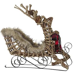 DKD Home Decor Jute Metal Wicker Reindeer (63 x 20 x 52 cm) DKD Home Decor Jute Metal Wicker Reindeer (63 x 20 x 52 cm)