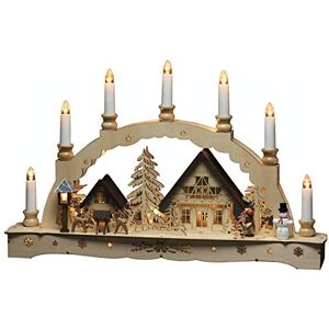 Konstsmide Christmas Lights/LED Winter Christmas Village Ski Chalet Wooden Welcome Light/Indoor Use (IP20)/Mains or Battery Operation (Excl.)/17 Warm White Diodes/Transparent Cable Konstsmide Christmas Lights/LED Winter Christmas Village Ski Chalet Wooden Welcome Light/Indoor Use (IP20)/Mains or Battery Operation (Excl.)/17 Warm White Diodes/Transparent Cable